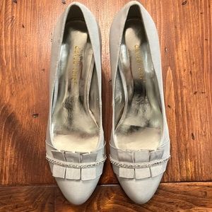 David Tate Silver Stardust Pump Heels